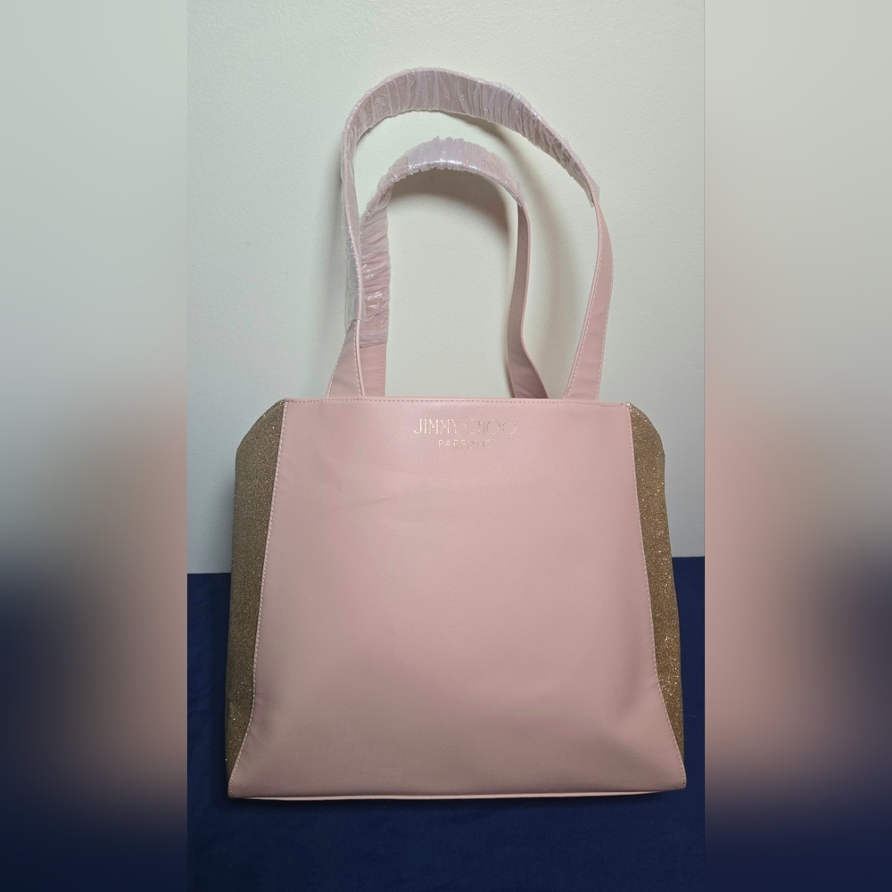 Jimmy Choo Pink and Gold Women's Tote Bag